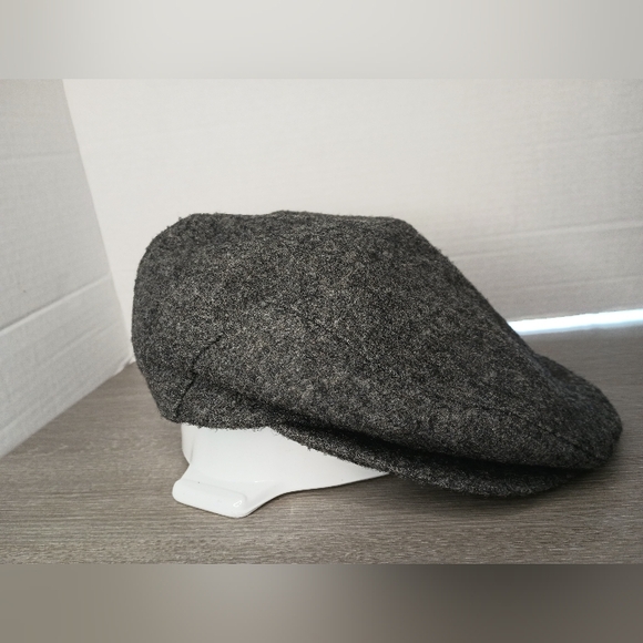 Vintage Dobbs Fifth Avenue Felted Wool Newsboy Cap Gray Mens 7 Cabbie Hat - Picture 2 of 14
